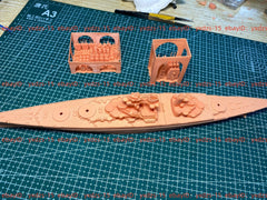 3d Printed 1/700 German Odin Battleship(full Hull/waterline)