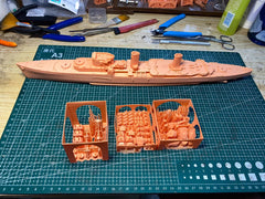 3d Printed 1/350 United Kingdom Arethusa Light Cruiser 1943(full Hull/waterline)