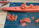 3d Printed Kits 1/350 Ijn Furutaka Class Cruiser(full Hull/waterline)
