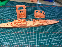 3d Printed 1/700 British Uganda Class Light Cruiser(full Hull/waterline)