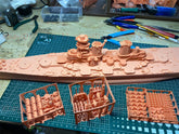 3d Printed 1/350 USS Puerto Rico Cruiser(full Hull/waterline)