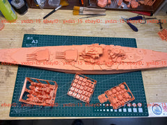 3d Printed 1/350 French Jean Bart Battleship(waterline/full Hull)