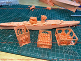 3d Printed 1/700 French Cruiser Charmat(full Hull/waterline)