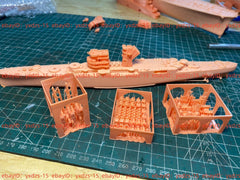 3d Printed 1/700 French Cruiser Charmat(full Hull/waterline)