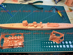 3d Printed 1/350 IJN Akizuki-class destroyer(full Hull/waterline)