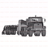 3d Printed 1/72/144 Ukrainian Kraz-6446 Trailer Unpainted Kit