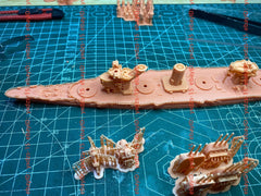 3d Printed Kit 1/700 Soviet Navy Gangut Class Battleship(full Hull/waterline)