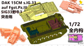 3d Printed 1/72 Germany s.IG.33 auf Sturmgeschütz III Unpainted Kit