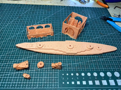 3d Printed 1/700 Italian Battleship Leonardo da Vinci(full Hull/waterline)