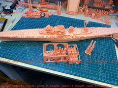 3d Printed 1/350 Italian Duca Degli Abruzzi Class Cruisers(full Hull/waterline)