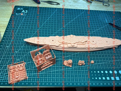 3d Printed 1/700 Soviet Navarin Battleship(full Hull/waterline)