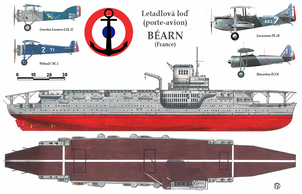 1/200 French Navy FS Béarn Aircraft Carrier(full Hull/waterline)