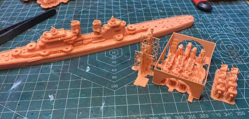 3d Printed Kit 1/700 Uss Austin Class Cruiser(full Hull/waterline)