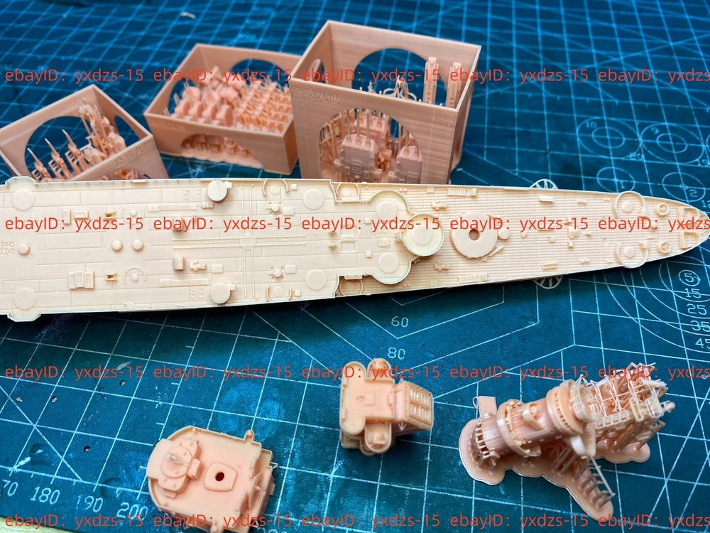 3d Printed 1/700 French cruiser Louis IX(full Hull/waterline)