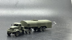 1/144 Ukrainian KrAZ-258 Fuel Tanker Truck Painted Finished Model
