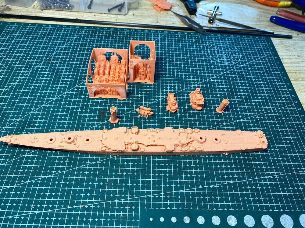 3d Printed 1/700 USS Helena (CL-50) Light Cruiser(full Hull/waterline)