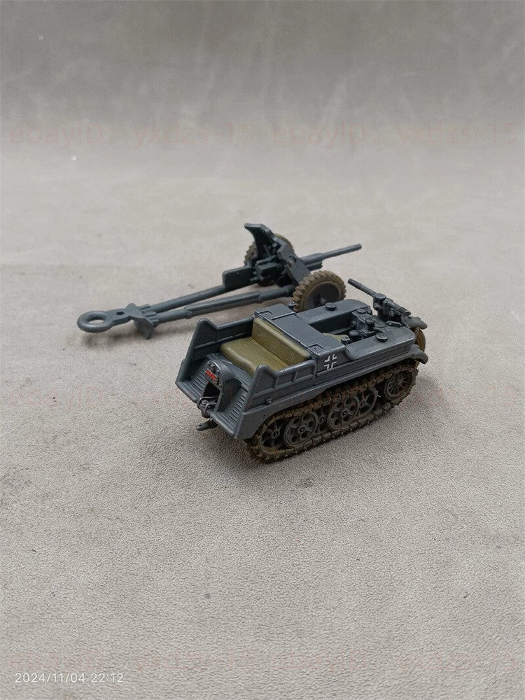 1/35 Half-track Motorcycle Towing 3.7cm Anti-tank Gun Painted Finished Model