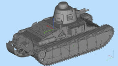 3d Printed 1/72 French Char D1/D2 Medium Tank Kit