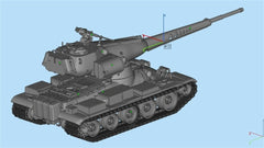 3d Printed 1/35/72 US F-series MVY 75mm Cannon "Thunder" Tank Kit
