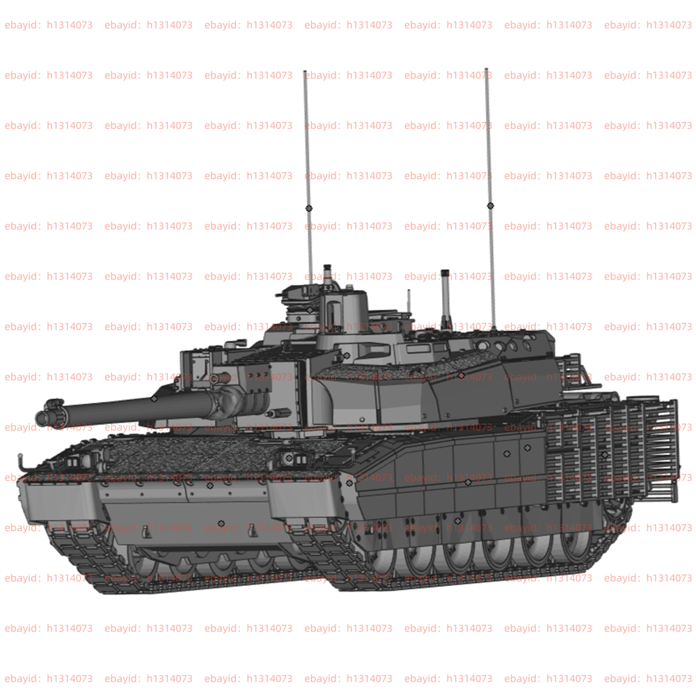 3d Printed 1/72/144 French Leclerc AZUR Tank Unpainted Kit