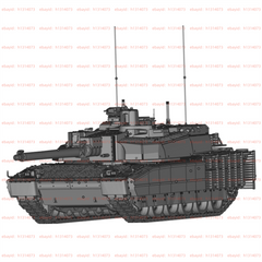3d Printed 1/72/144 French Leclerc AZUR Tank Unpainted Kit