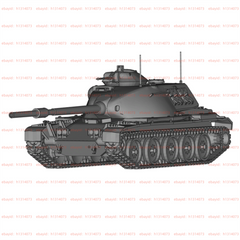 3d Printed 1/72 U.S. T95E6 Heavy Tank Unpainted Kit