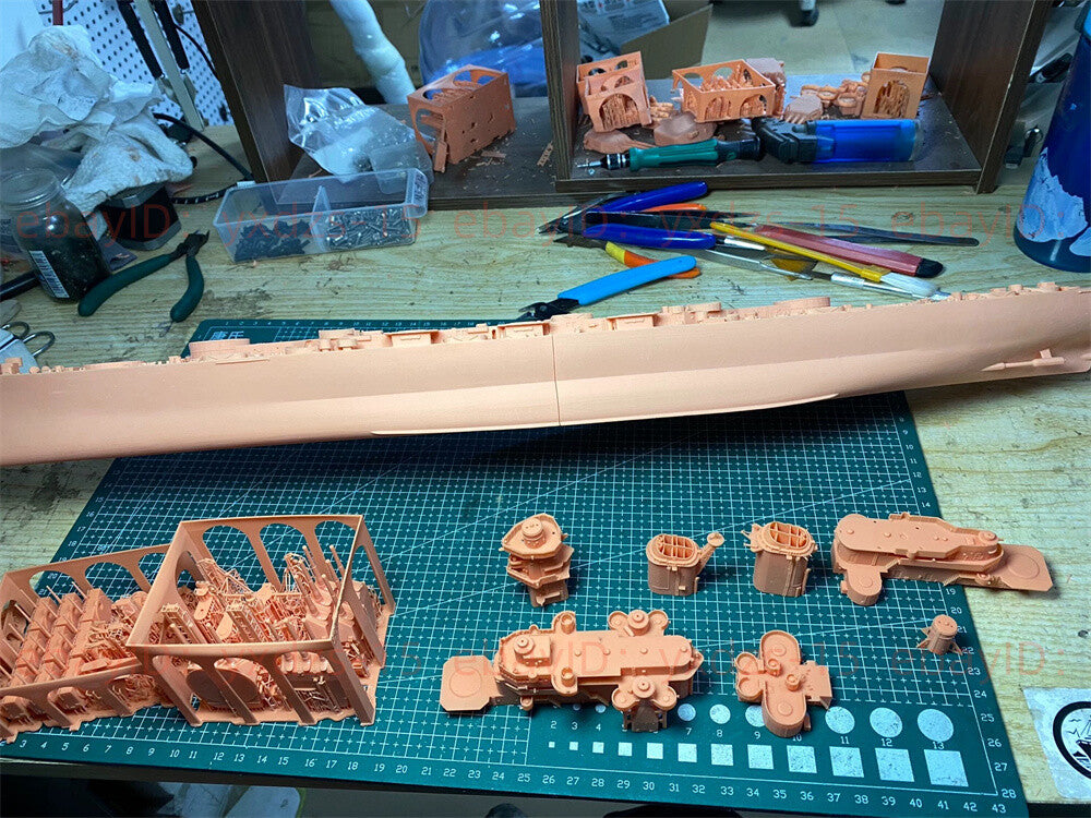3d Printed 1/350 USS Puerto Rico Cruiser(full Hull/waterline)