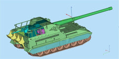 3d Printed 1/35/72 Soviet Tier X Self-Propelled Gun Object 261 Kit