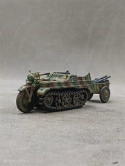 1/35 Half-Track Motorcycle with Ammunition Cart Painted Finished Model