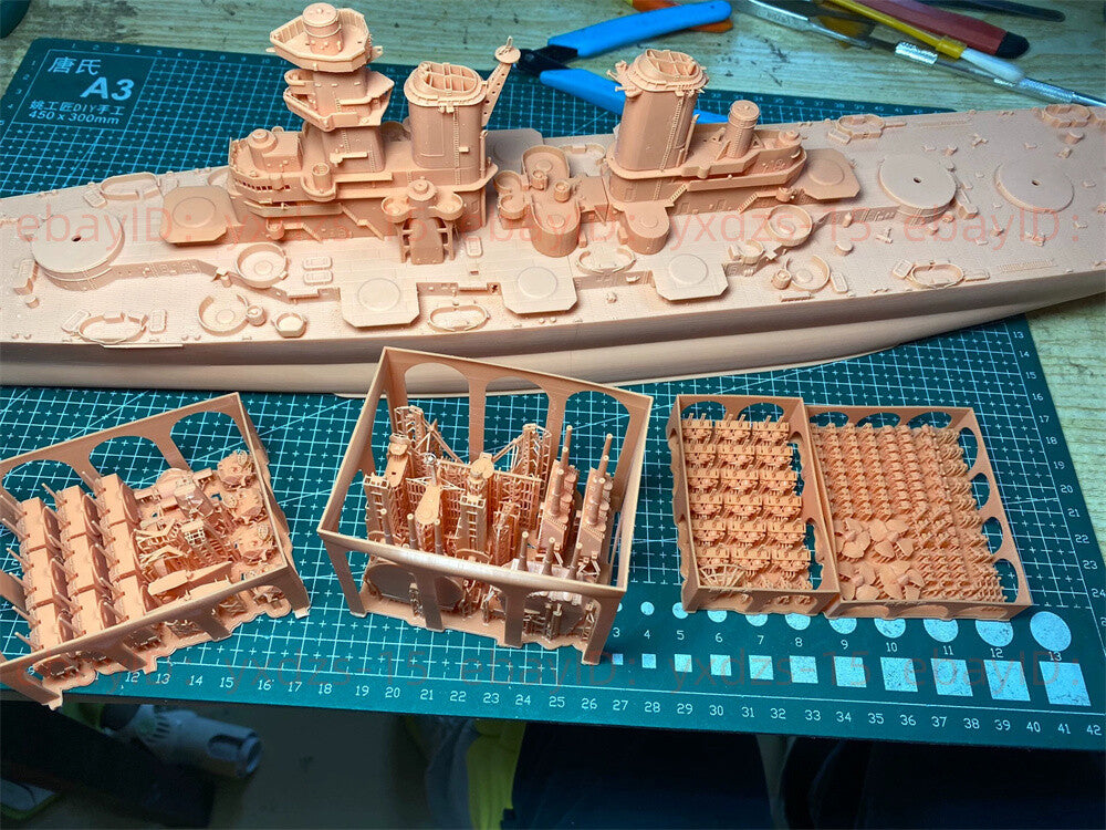 3d Printed 1/350 USS Puerto Rico Cruiser(full Hull/waterline)