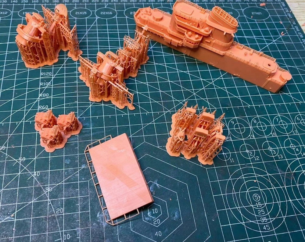 3d Printed Kits 1/700 Uss Louisiana Battleship(full Hull/waterline)