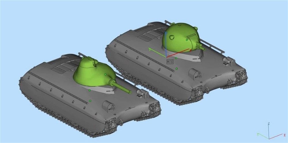 3d Printed 1/72 French AMX-40 Main Battle Tank Kit