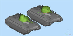 3d Printed 1/72 French AMX-40 Main Battle Tank Kit