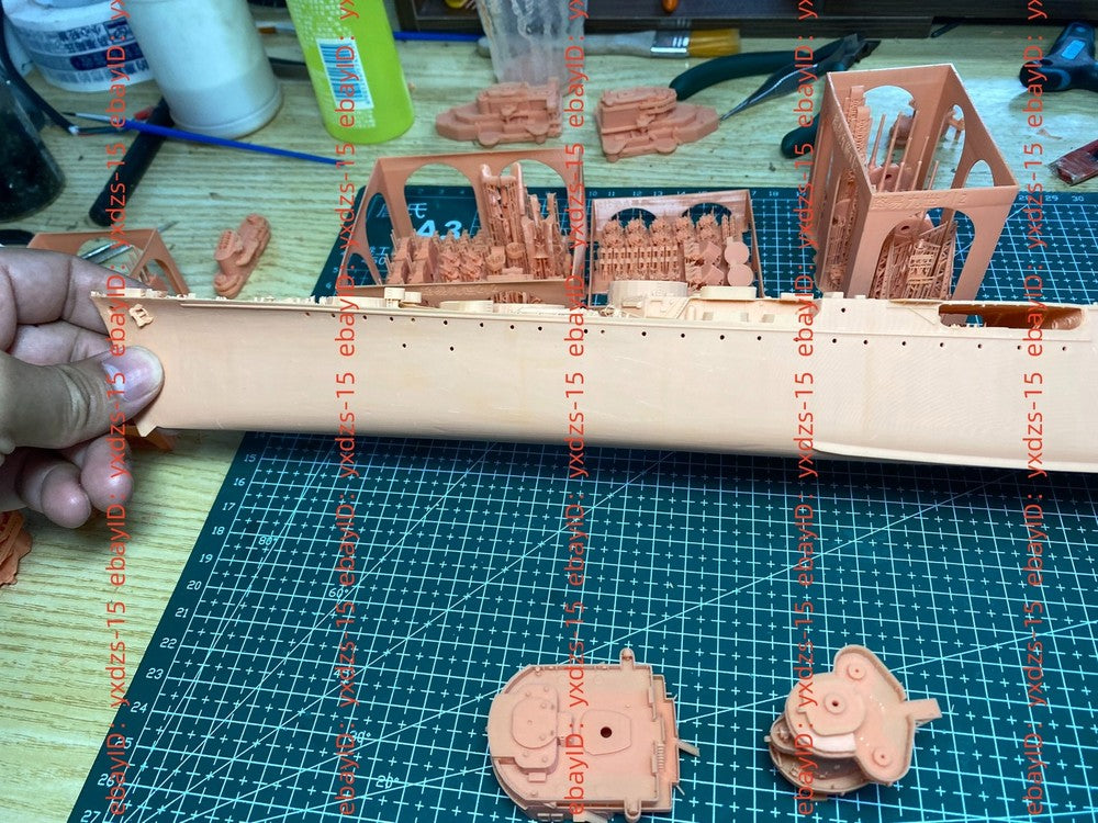 3d Printed 1/350 French Cruiser Louis Ix(full Hull/waterline)