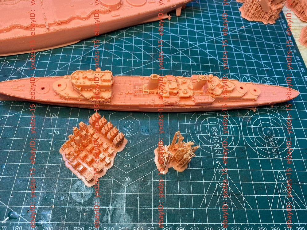 3d Printed 1/700 Hms Belfast Light Cruiser(full Hull/waterline)