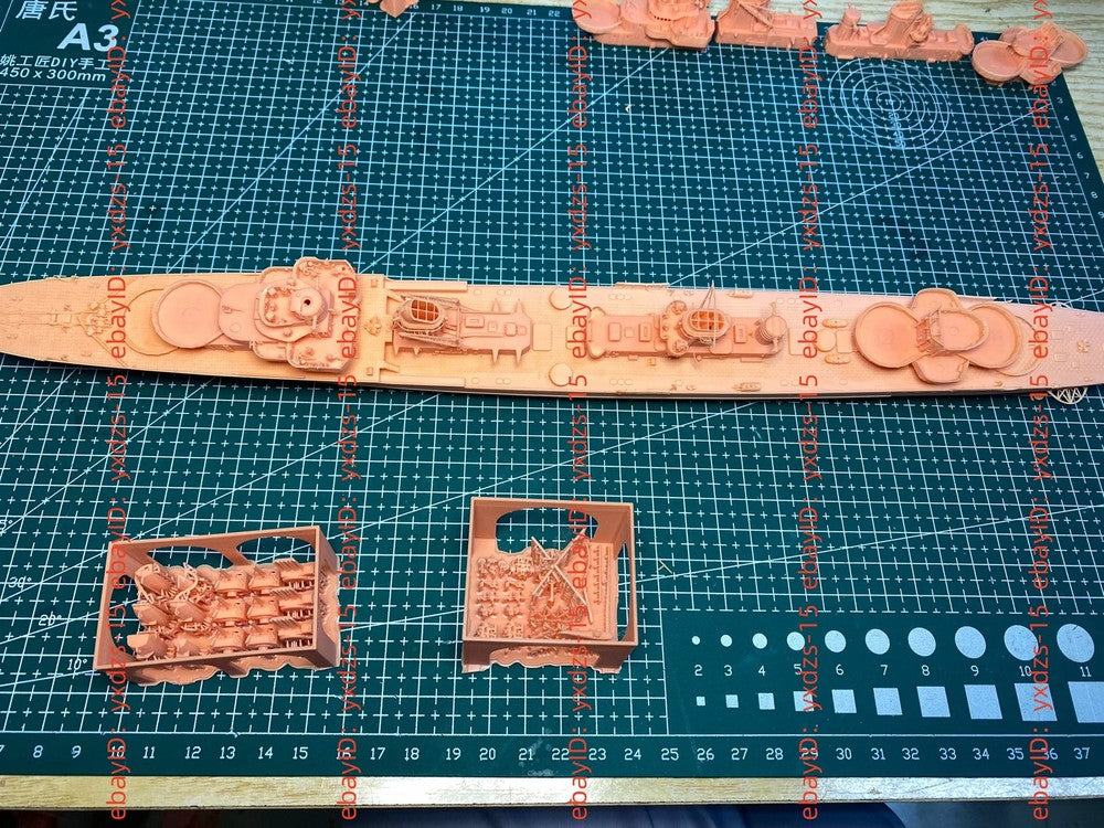 3d Printed 1/700 French Navy Le Terrible Class Destroyer(full Hull/waterline)