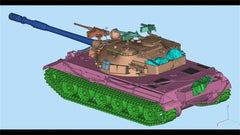 3d Printed 1/35/72 Russian F-series "Fierce Hound" 430U Medium Tank Kit