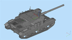 3d Printed 1/35/72 Italian Semovente M43 da 105/25 Bassotto Tank Destroyer Kit