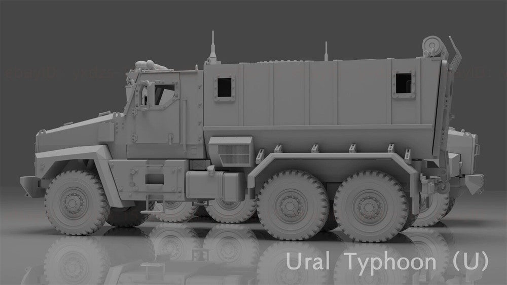 3d Printed 1/72/87 Ural Typhoon-U 6x6 Armoured Truck ﻿Unpainted Kit
