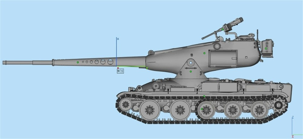 3d Printed 1/35/72 US F-series MVY 75mm Cannon "Thunder" Tank Kit