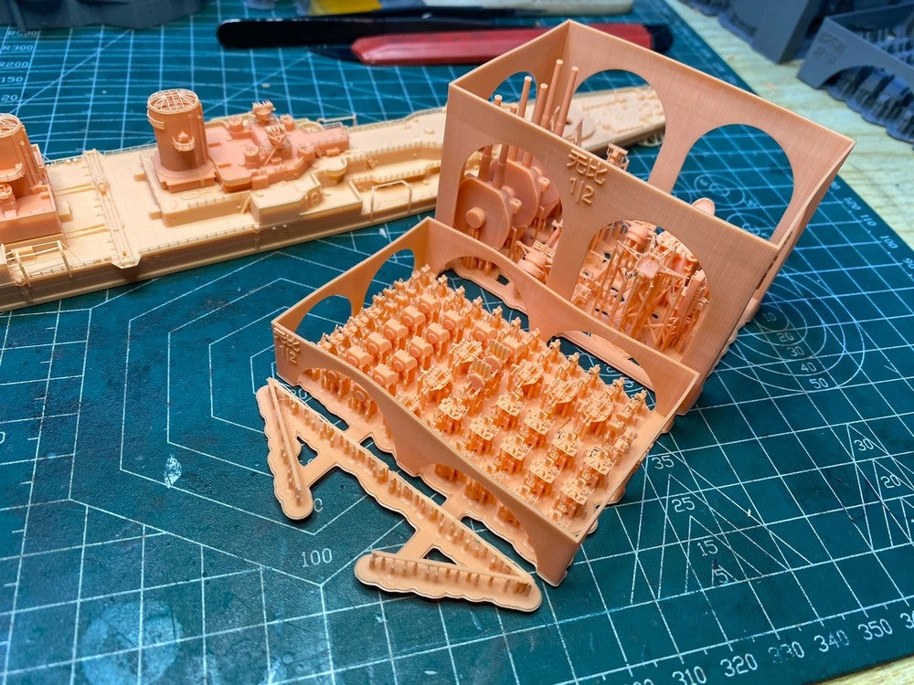 3d Printed 1/700 British Hms Incomparable Battleship(full Hull/waterline)