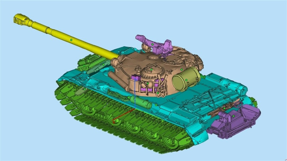 3d Printed 1/35/72 Chinese F-series "Icebreaker" 121 Medium Tank Kit