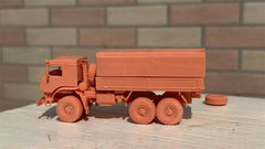 3d Printed 1/72 KAMAZ Transport Vehicle Unpainted Kit