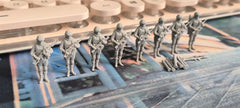 3d Printed 1/72 Modern Soldier Formation Squad (Eight Members) ﻿Unpainted Kit