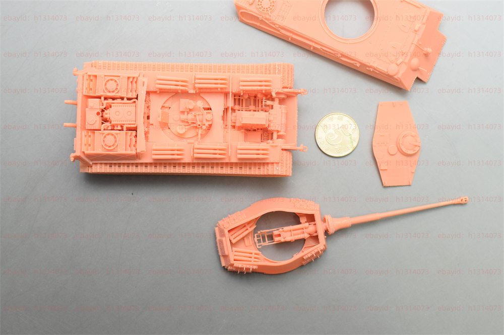 3d Printed 1/72 Germany King Tiger Tank Unpainted Kit