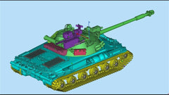 3d Printed 1/35/72 Russian F-series "Graphite" Object 907 Medium Tank Kit