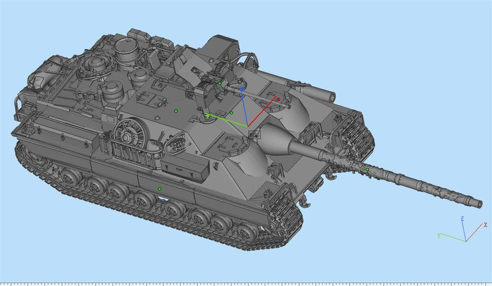 3d Printed 1/35/72 British F-series "Mordred" FV217 Tank Destroyer Kit