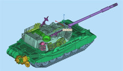 3d Printed 1/35/72 Italian F-series "Proserpina" C45T Main Battle Tank Kit