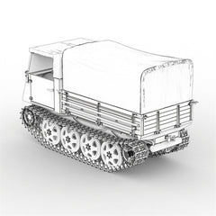 3d Printed 1/72 German Raupenschlepper Ost (RSO/3) Tractor Unpainted Kit