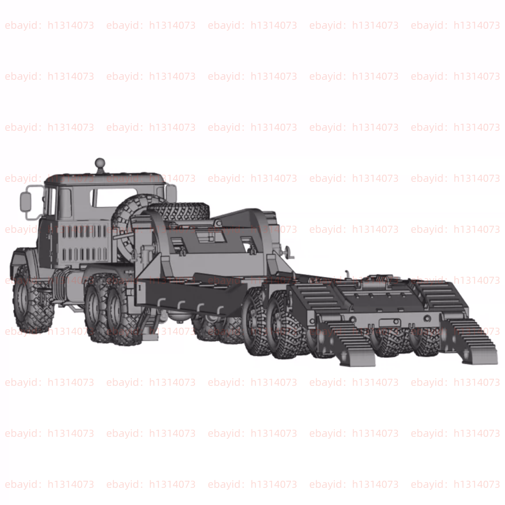 3d Printed 1/72/144 Ukrainian Kraz-6446 Trailer Unpainted Kit